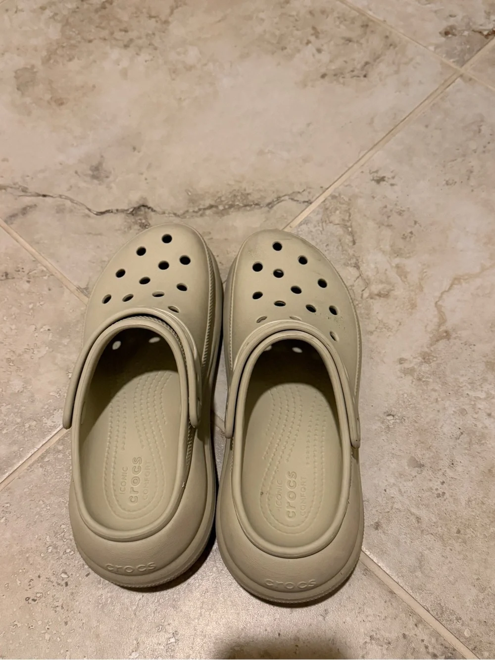 CROCS Women Classic Clogs in Light Beige
